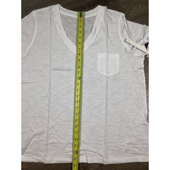 Caslon Womens White V-Neck Pocket T-Shirt XXL Outdoor Casual Wear Relax Fit NWT - Picture 6 of 9